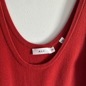 A.L.C. Orange Red Midi Dress